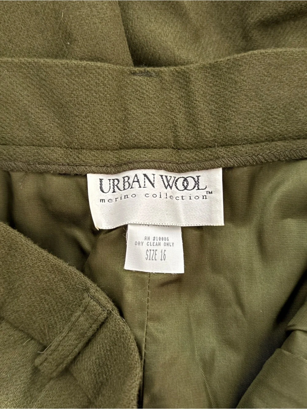 Pleated High-Rise Olive Green Trousers - Picture 4 of 5